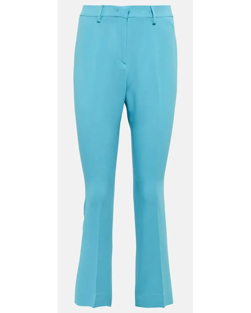 Etro Gerade High-Rise-Hose Blau