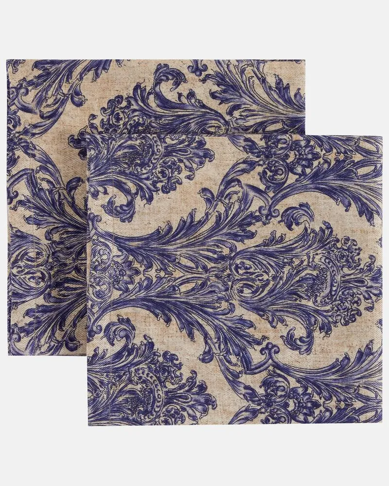 The House of Lyria Set Filea aus zwei Servietten Blau
