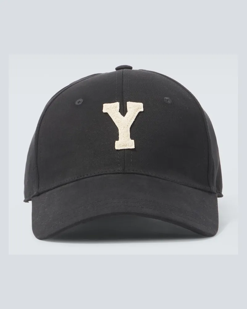 Saint Laurent Baseballcap Y aus Gabardine Schwarz
