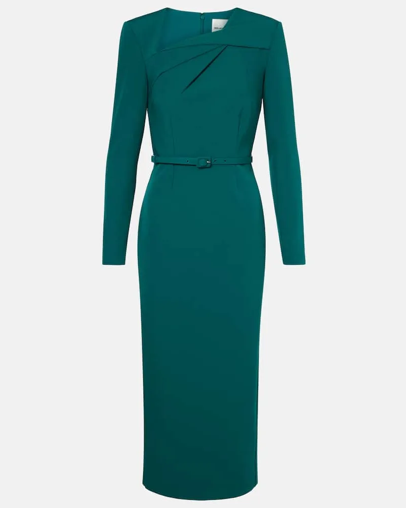 Roland Mouret Midikleid aus Crêpe Grün