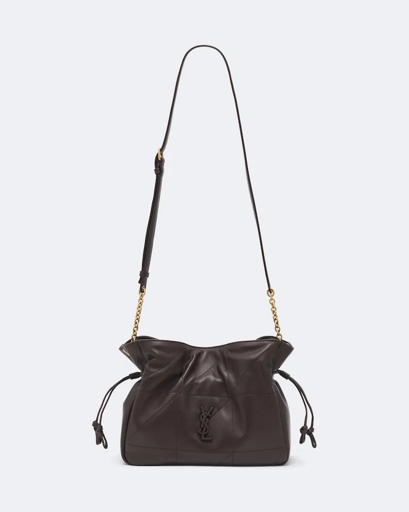 Saint Laurent Schultertasche Jamie Small aus Leder Braun