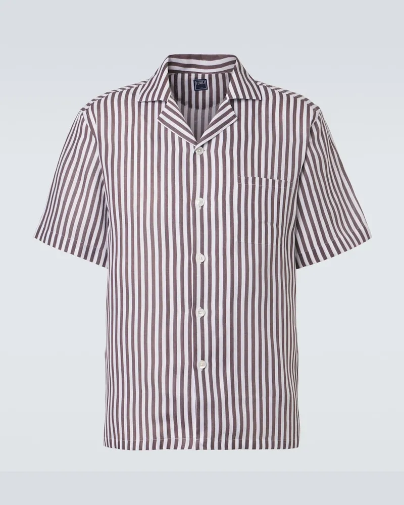 Fedeli Hemd aus Leinen Braun