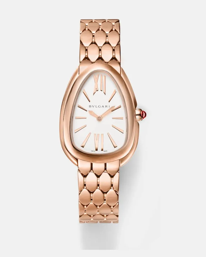 Bulgari Uhr Serpenti Seduttori aus 18kt Roségold mit Rubellit Pink