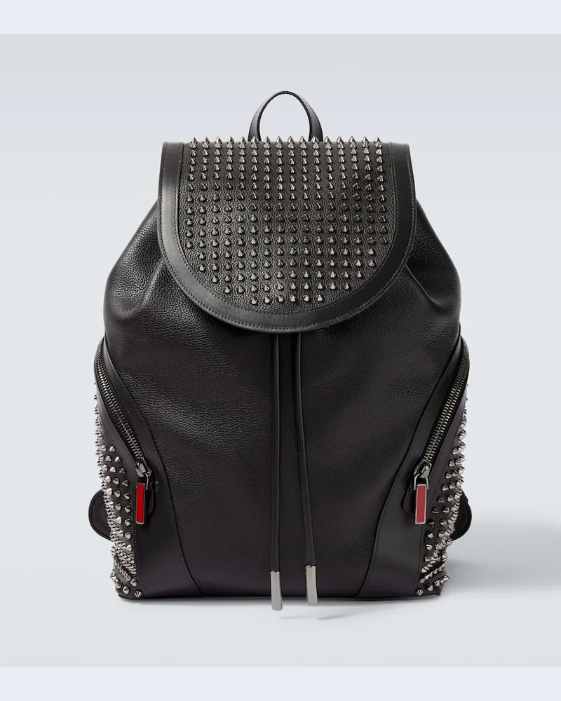 Christian Louboutin Verzierter Rucksack Funky aus Leder Schwarz