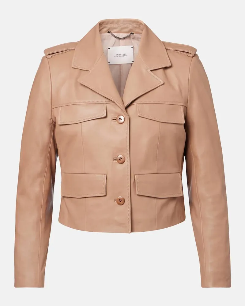 Dorothee Schumacher Lederjacke Sleek Statement Braun
