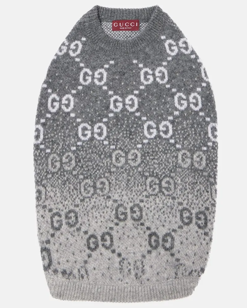 Gucci Pullover für Hunde GG Grau