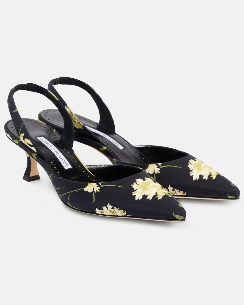 Manolo Blahnik Slingback-Pumps Carolyne 50 Schwarz