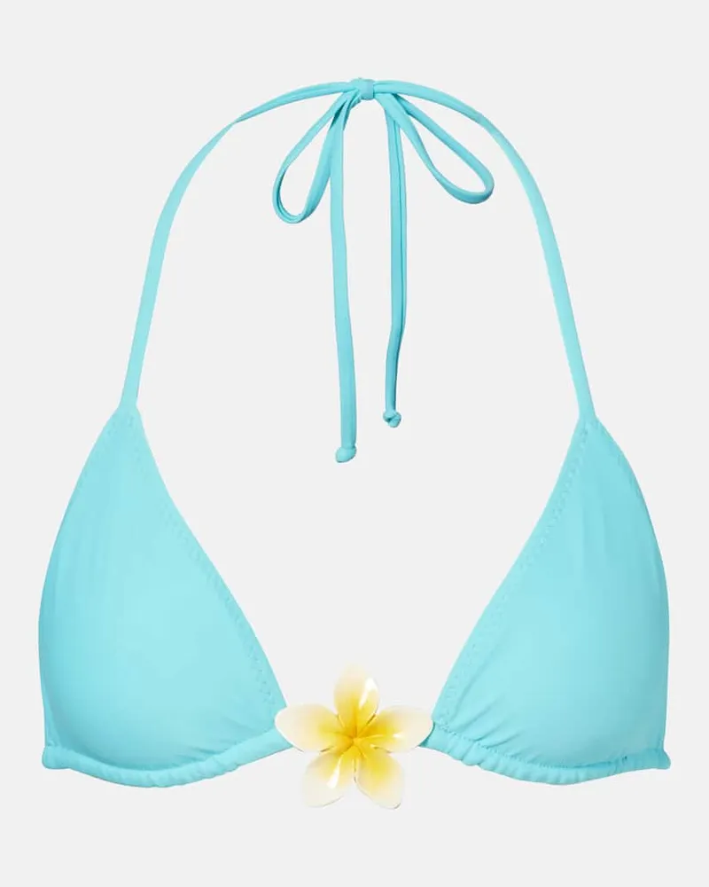 SAME Verziertes Bikini-Oberteil Island Blau