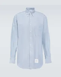 Thom Browne Hemd aus Baumwolle Blau