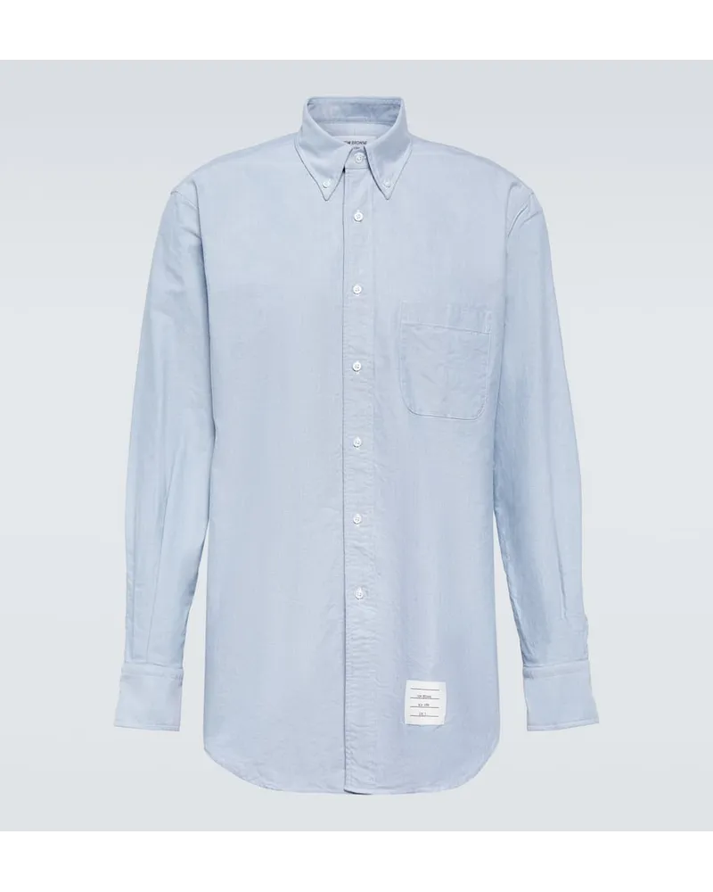 Thom Browne Hemd aus Baumwolle Blau