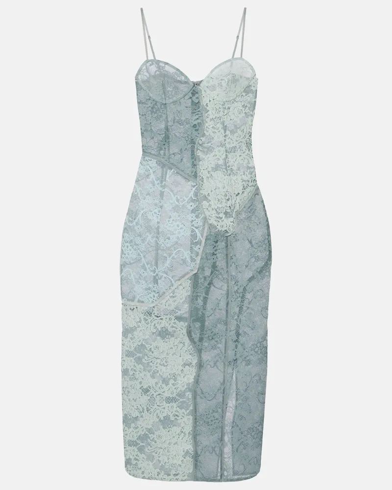 Acne Studios Midikleid aus Spitze Blau