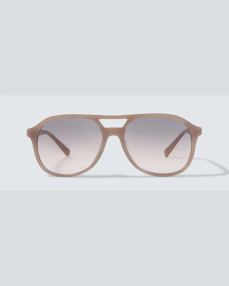 Brunello Cucinelli Aviator-Sonnenbrille Braun