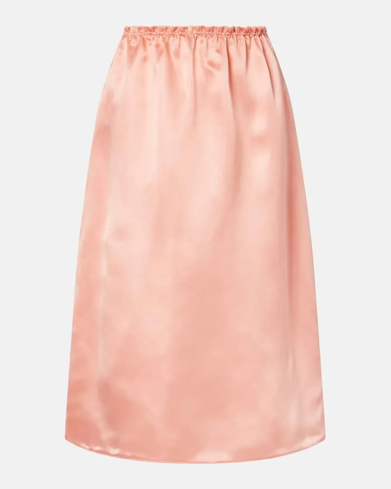 Prada Midirock aus Seide Rosa
