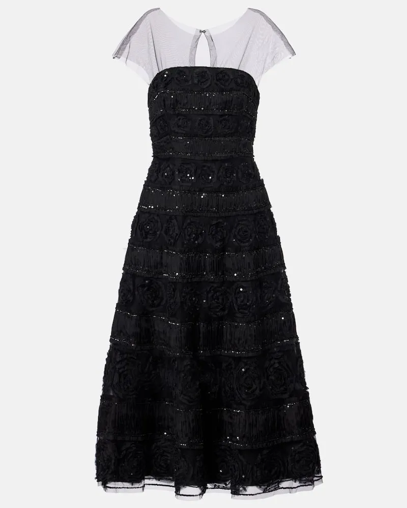 Carolina Herrera New York Robe mit Pailletten Schwarz