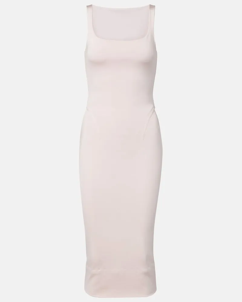 Alaïa Alaïa Midikleid aus Jersey Rosa