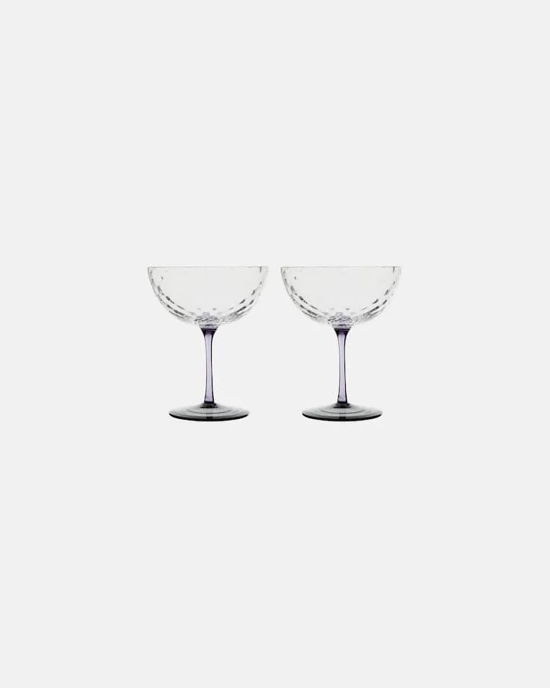 NasonMoretti Set aus zwei Champagnerschalen Grau