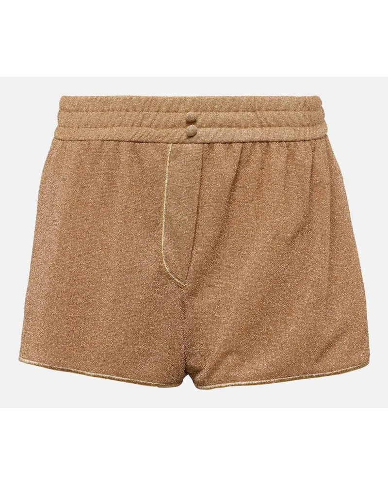 Oséree Oseree Shorts Lumiere aus Lame Gold