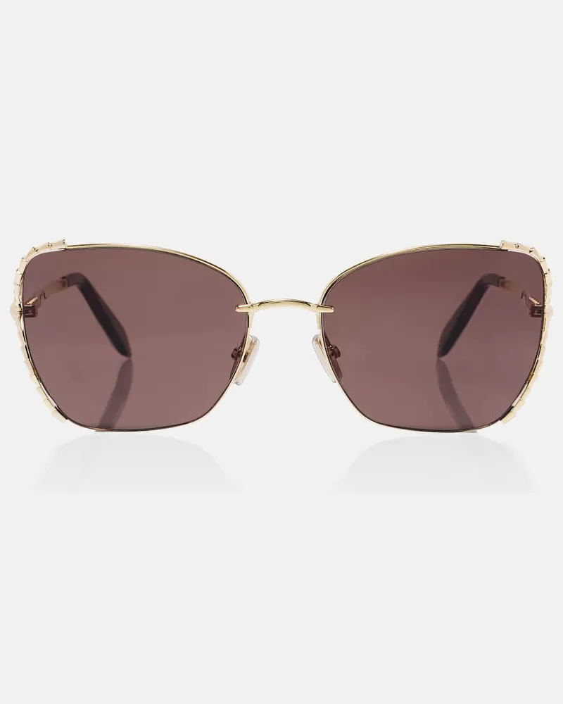 Bulgari Cat-Eye-Sonnenbrille Serpenti Viper Gold