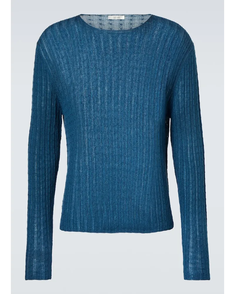 The Row Pullover Vico aus Wolle und Seide Blau