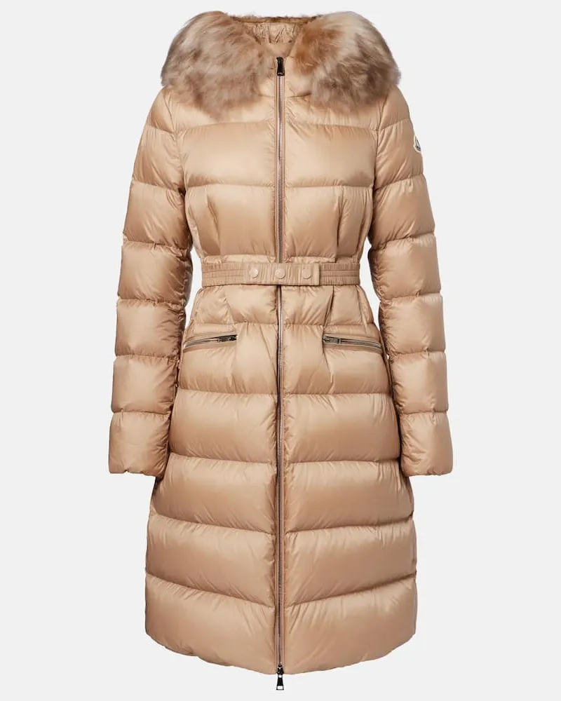 Moncler Daunenjacke Boedic mit Shearling Beige