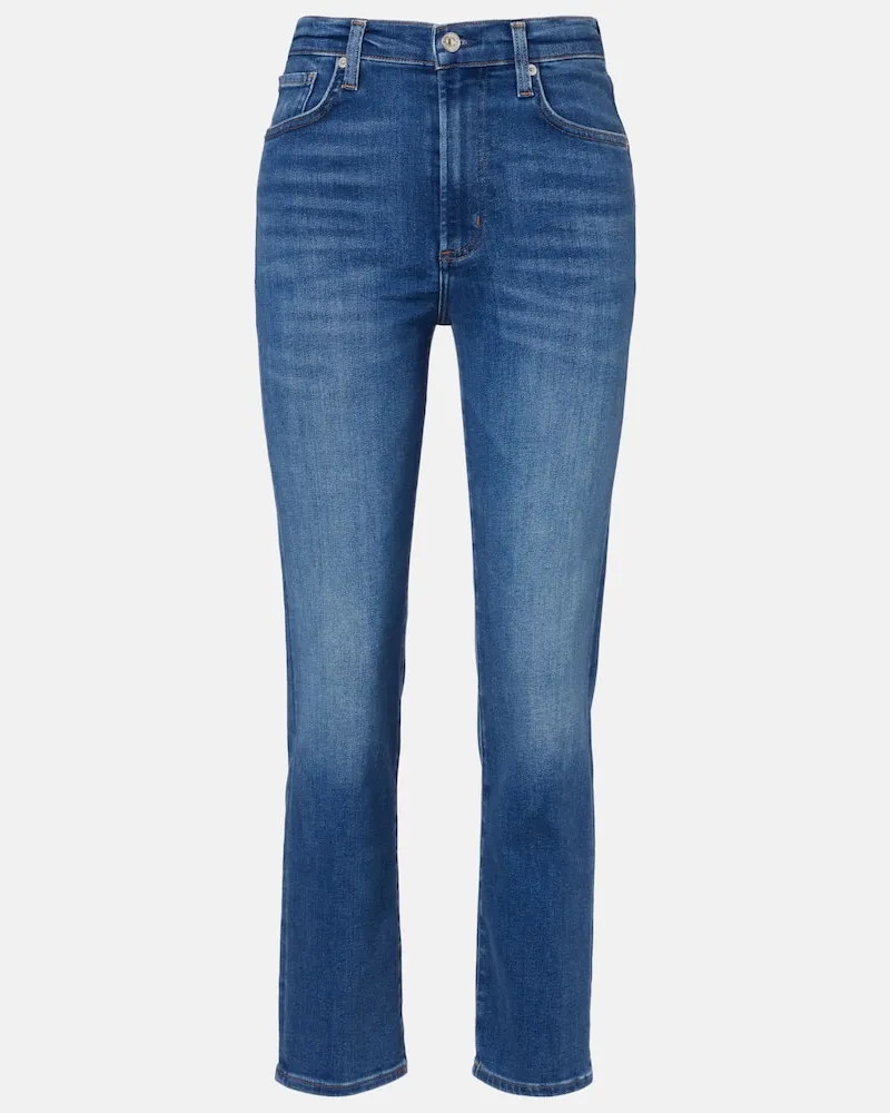Citizens of humanity High-Rise Straight Jeans Caia Blau