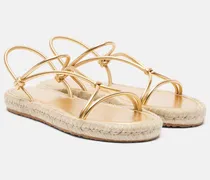 Espadrille-Sandalen Bali aus Metallic-Leder