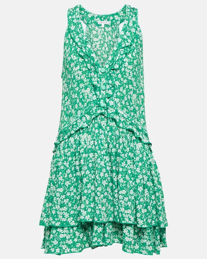 Poupette St Barth Bedrucktes Minikleid Mae Grün