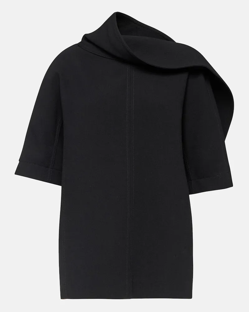 Bottega Veneta Top aus Schurwolle Schwarz