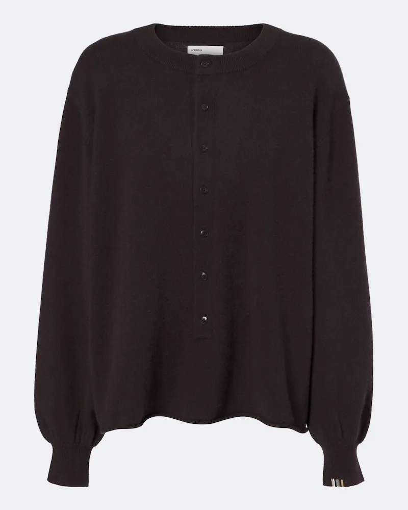 extreme cashmere Pullover N°280 Bi aus einem Kaschmirgemisch Braun