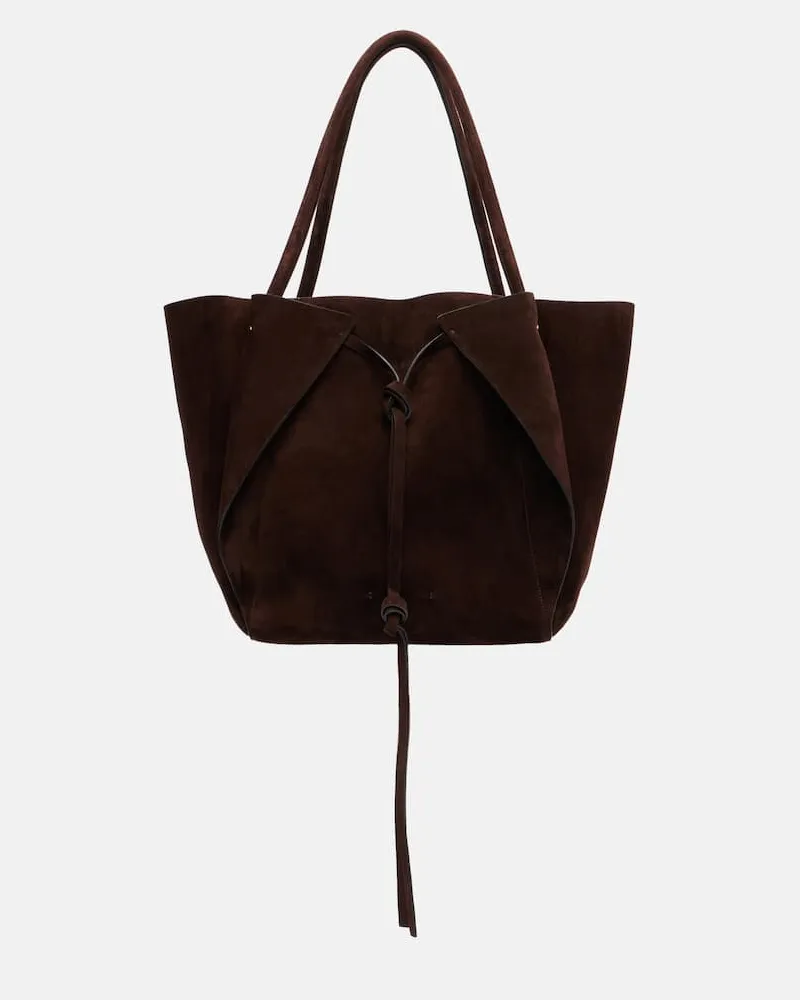 Gabriela Hearst Tote Marija aus Veloursleder Braun