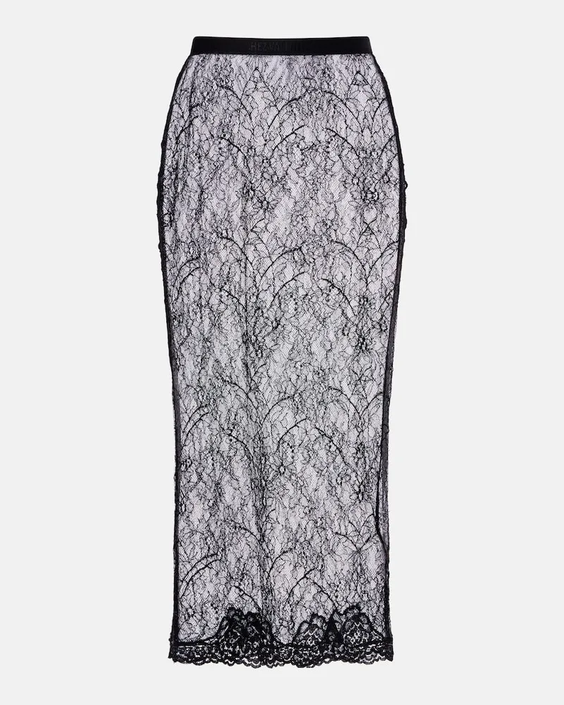 Valentino Garavani Midirock aus Spitze Schwarz