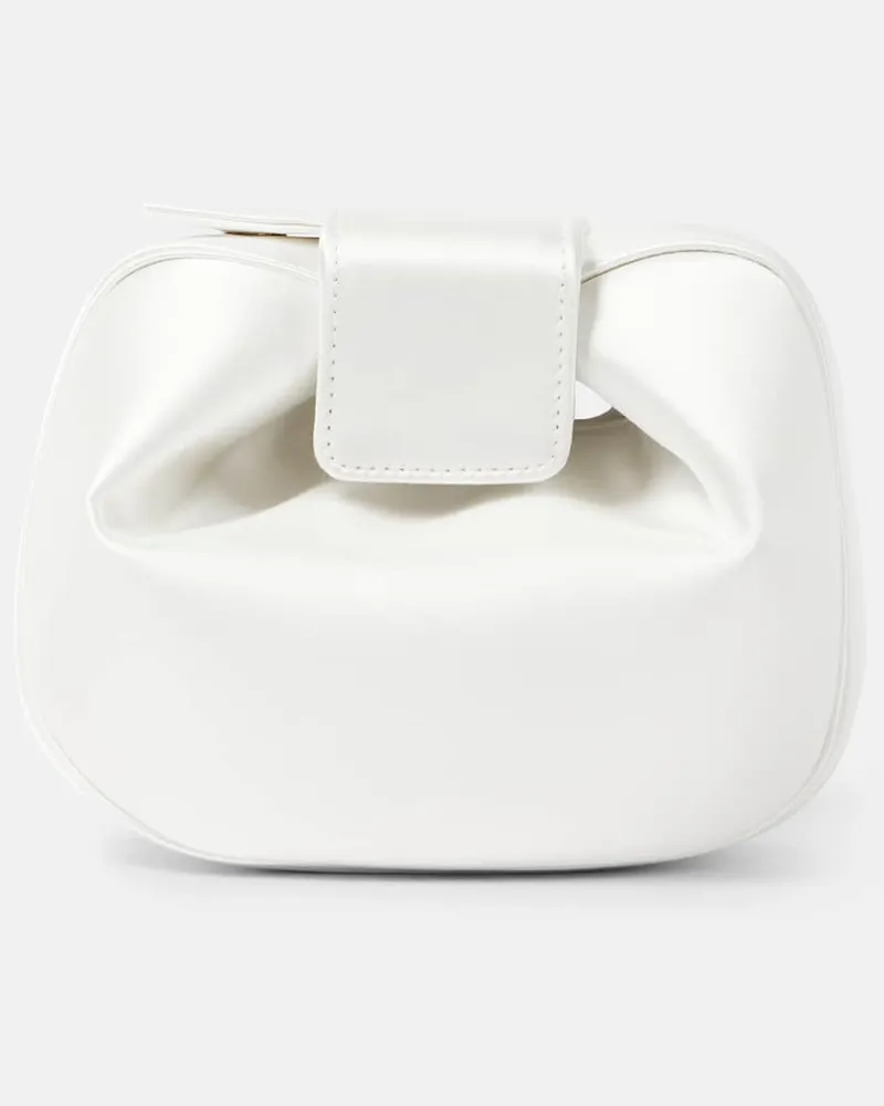 Gabriela Hearst Clutch Soft Demi aus Satin Weiss