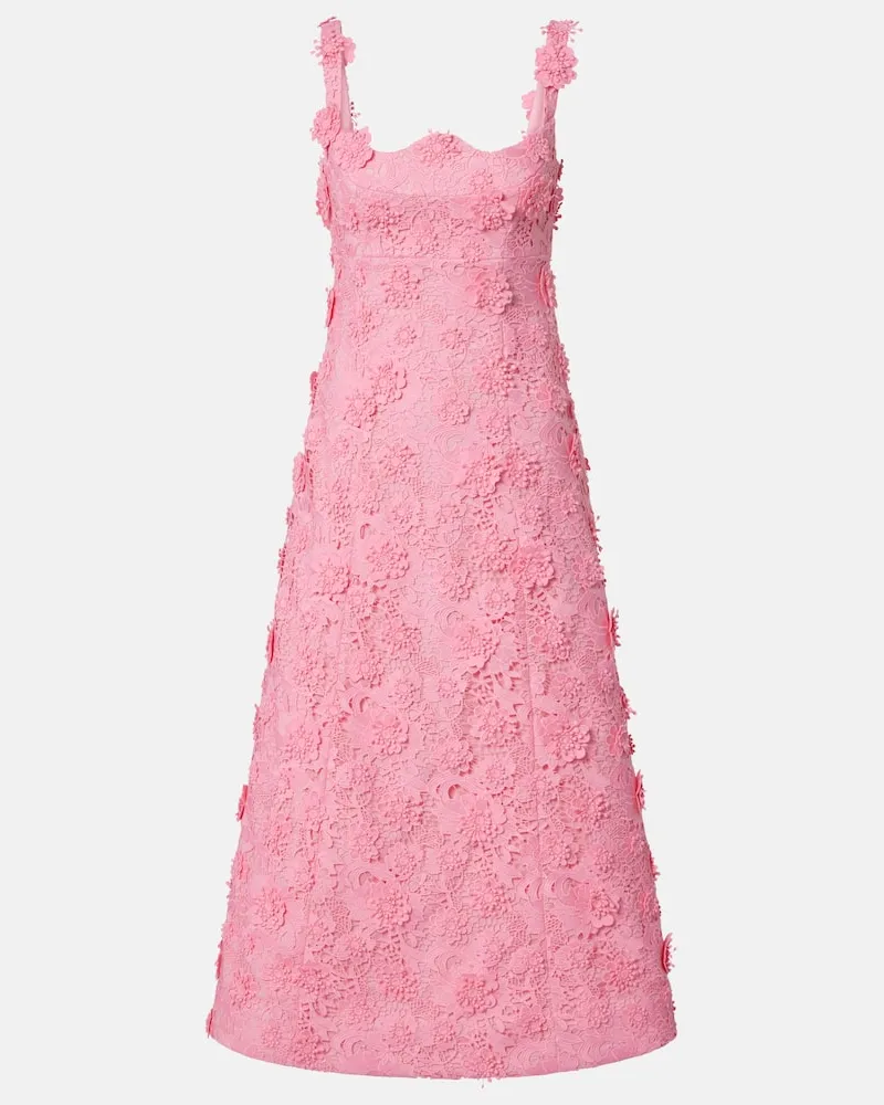 LEO LIN Midikleid Odette aus Spitze Pink