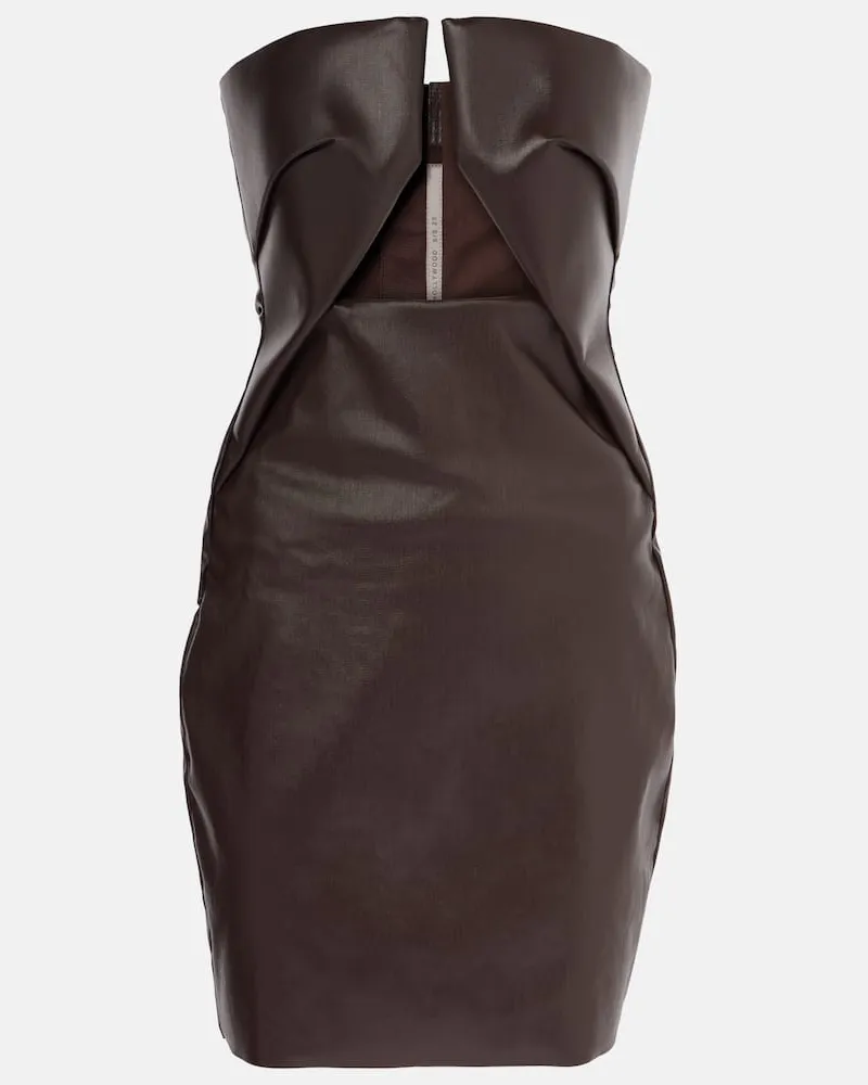 Rick Owens Bustier-Kleid Prong aus Denim Braun