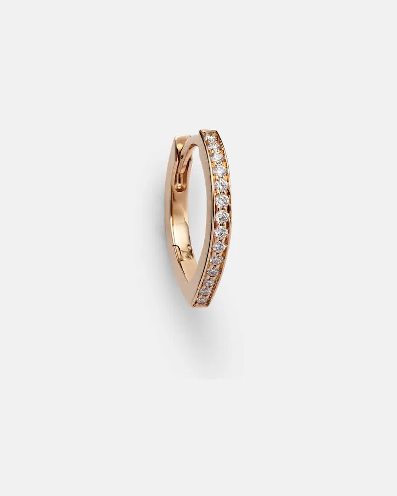Repossi Einzelner Ohrring Antifer aus 18kt Roségold mit Diamanten Gold