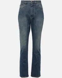 Alaïa Alaia High-Rise Slim Jeans Blau