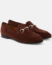 Gucci Loafers  Jordaan Horsebit aus Veloursleder Braun