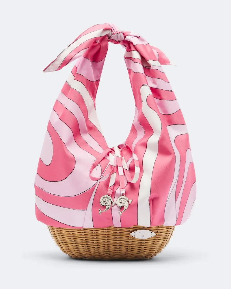 Emilio Pucci Henkeltasche Picnic Marmo aus Seide Multicolor