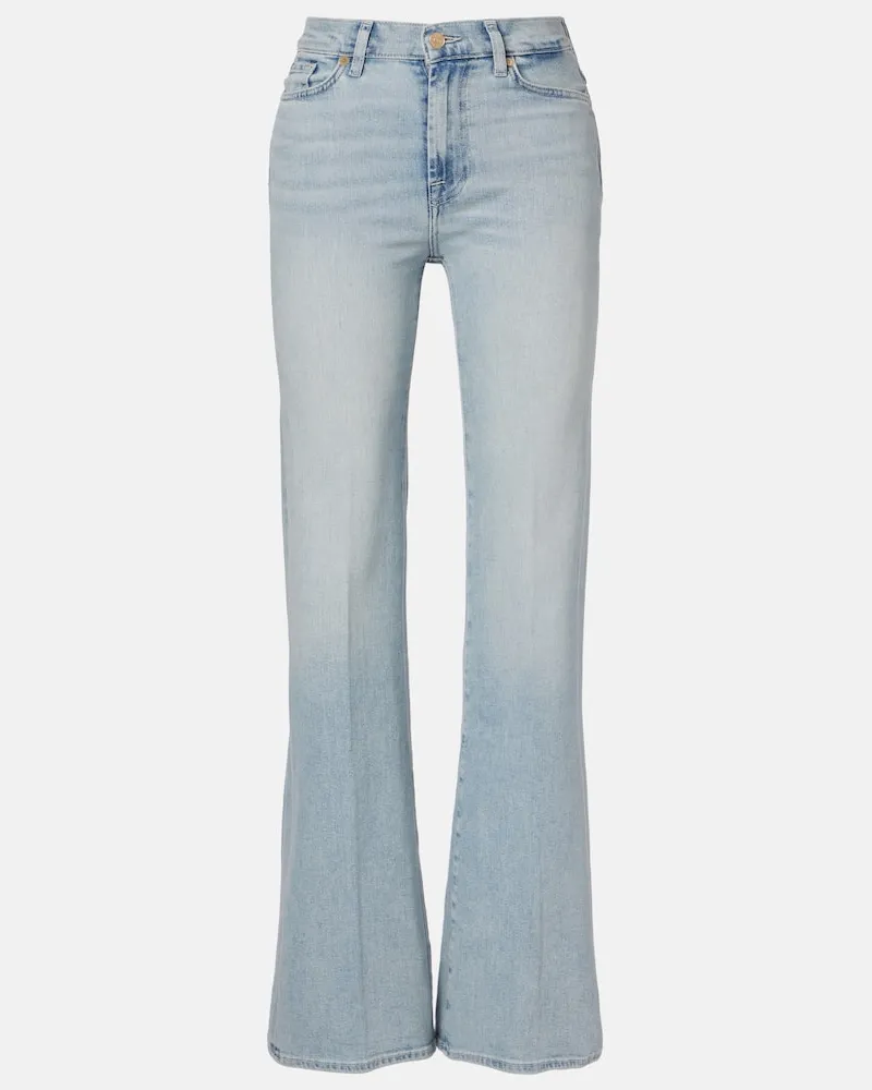 7 for all mankind Mid-Rise Flared Jeans Modern Dojo Blau