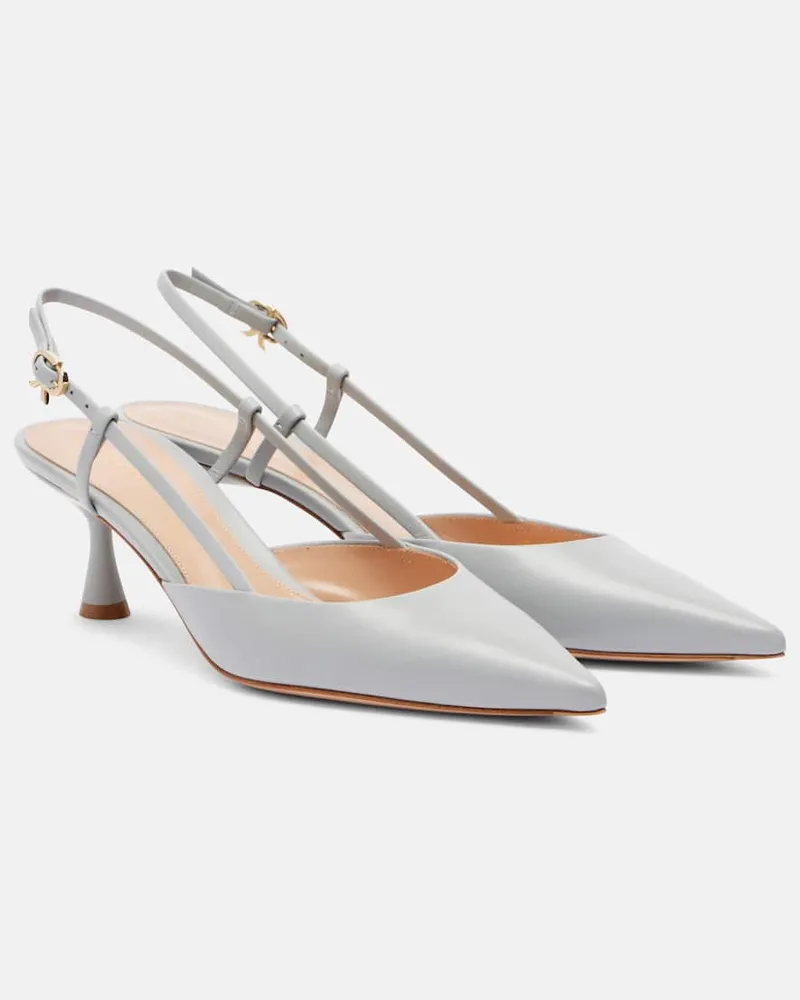 Gianvito Rossi Slingback-Pumps Ascent 55 aus Leder Grau