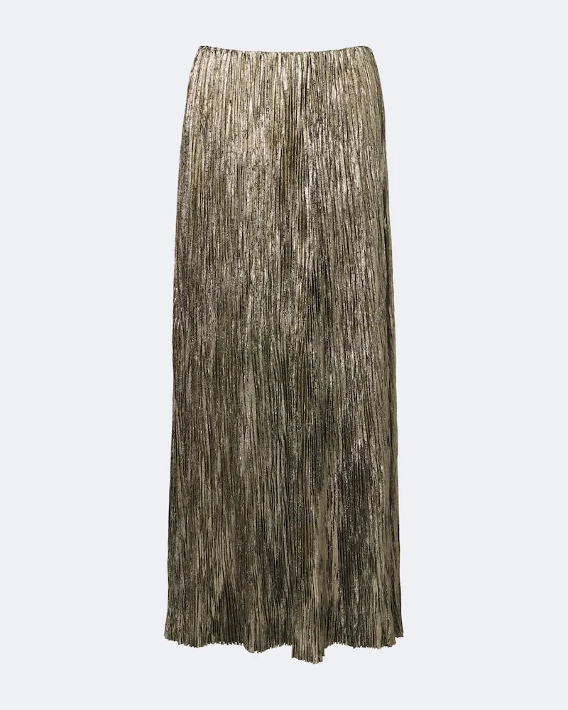 Ralph Lauren Maxirock Luciana aus Satin Silber