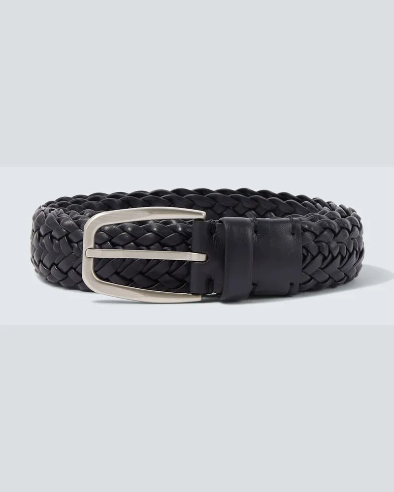 Ermenegildo Zegna Gürtel aus Leder Schwarz