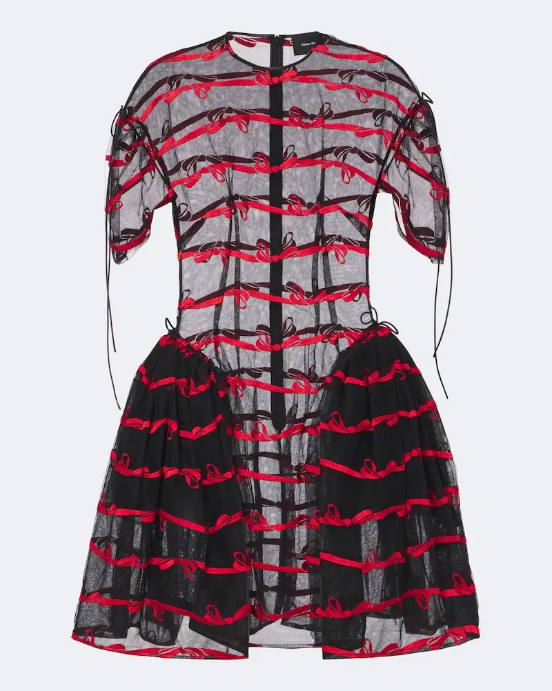 Simone Rocha Minikleid aus Tüll Schwarz