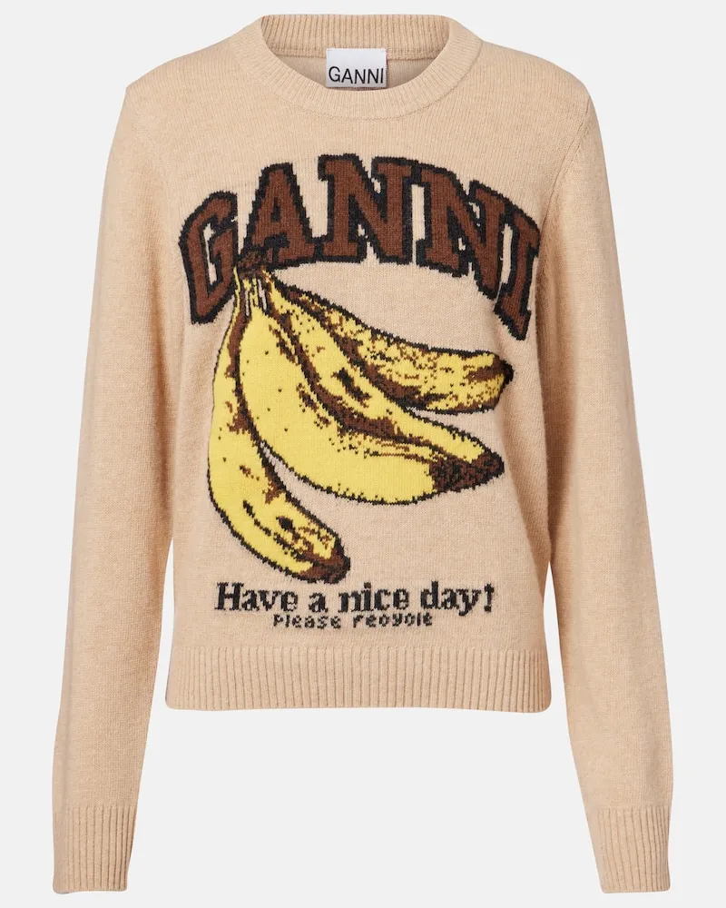 Ganni Pullover aus Strick Beige