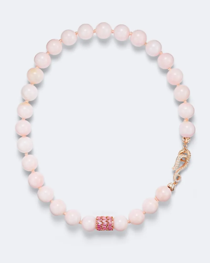 Suzanne Kalan Halskette Infinite aus 18kt Roségold mit Edelsteinen Rosa