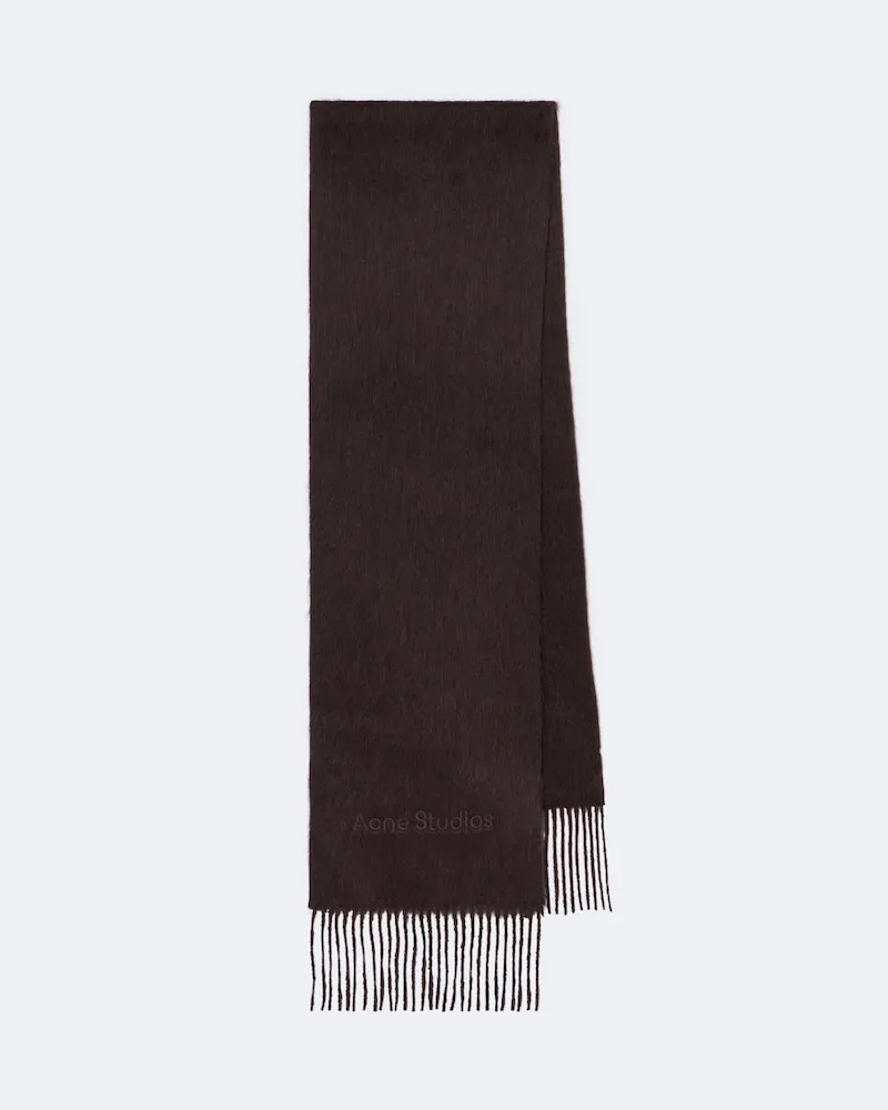 Acne Studios Schal aus Alpakawolle und Wolle Braun