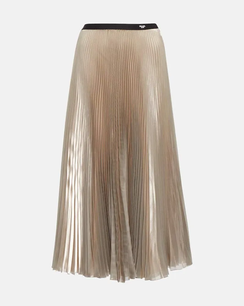 Prada Midirock aus Voile Metallic