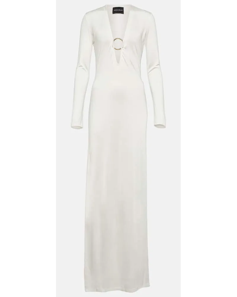 Louisa Ballou Maxikleid Long Helios aus Jersey Weiss