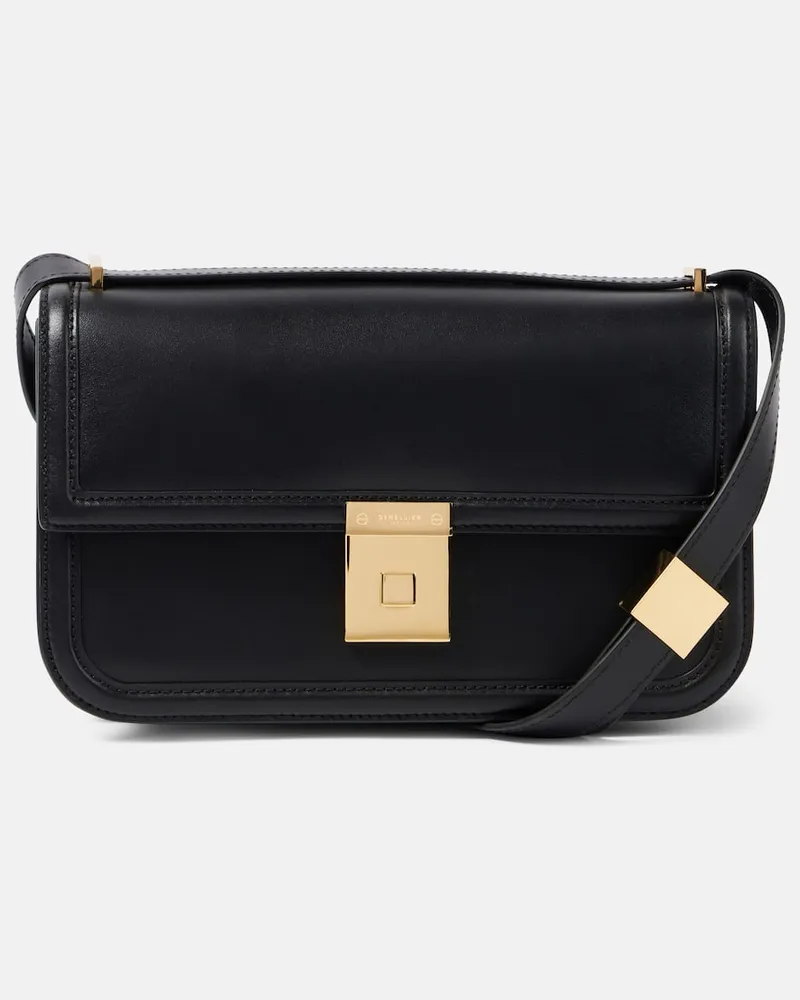 DeMELLIER Schultertasche Paris aus Leder Schwarz