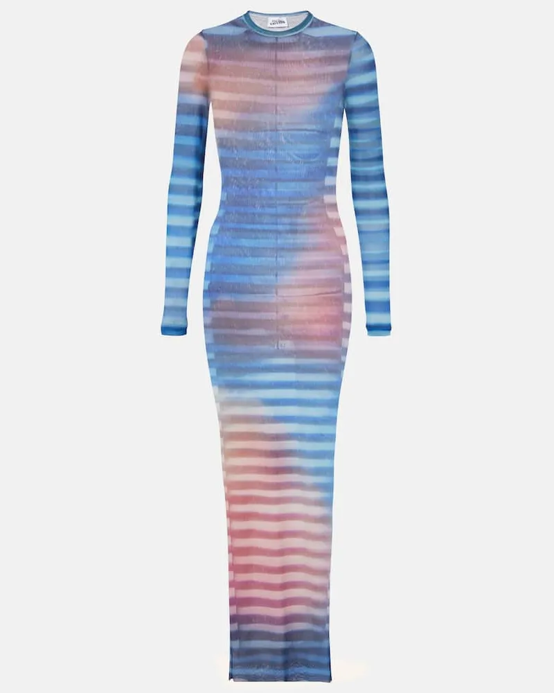 Jean Paul Gaultier Maxikleid Air aus Tüll Blau